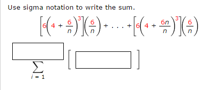 Solved Use sigma notation to write the sum. | Chegg.com