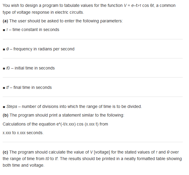 solved-you-wish-to-design-a-program-to-tabulate-values-for-chegg