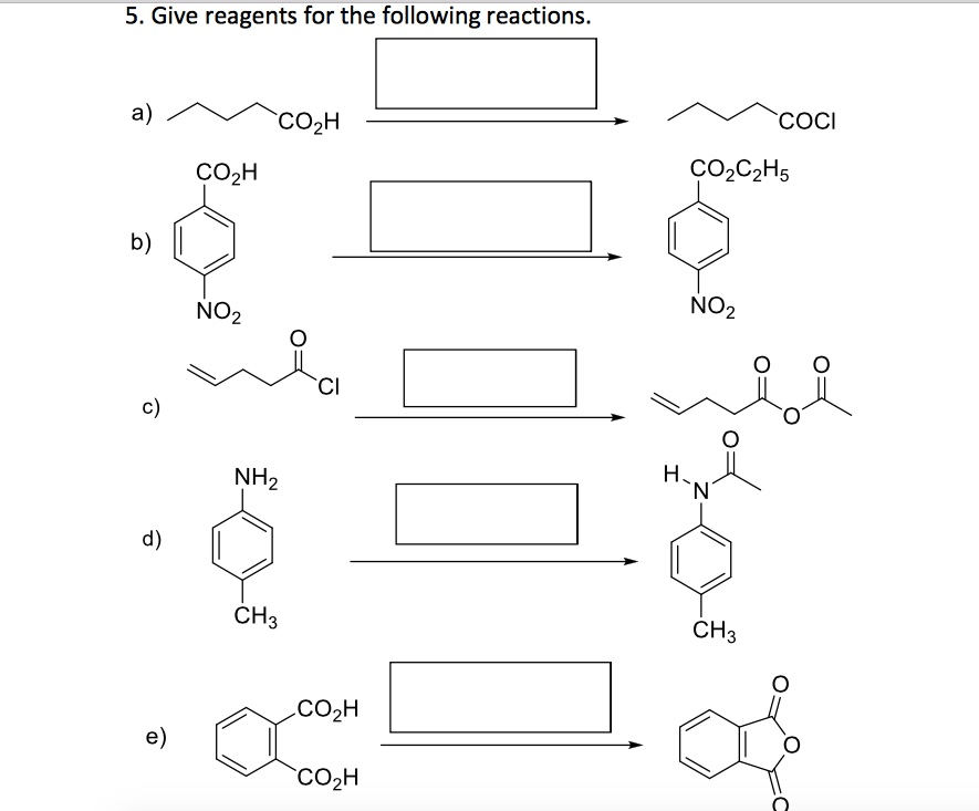 Solved Give reagents for the following reactions. | Chegg.com