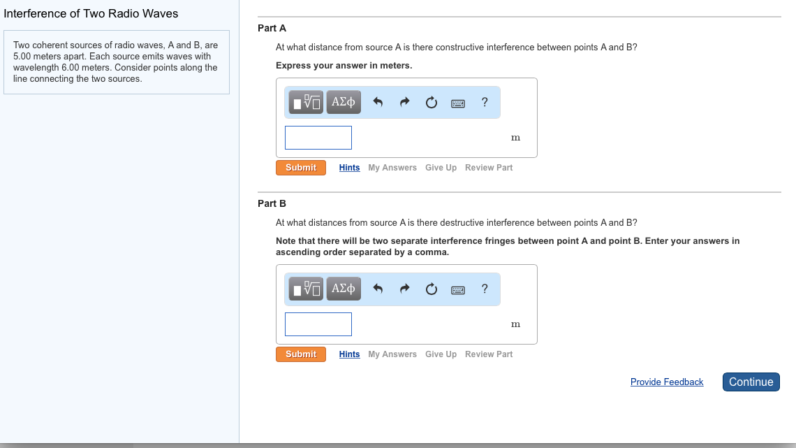 Solved Two Coherent Sources Of Radio Waves, A And B. Are | Chegg.com