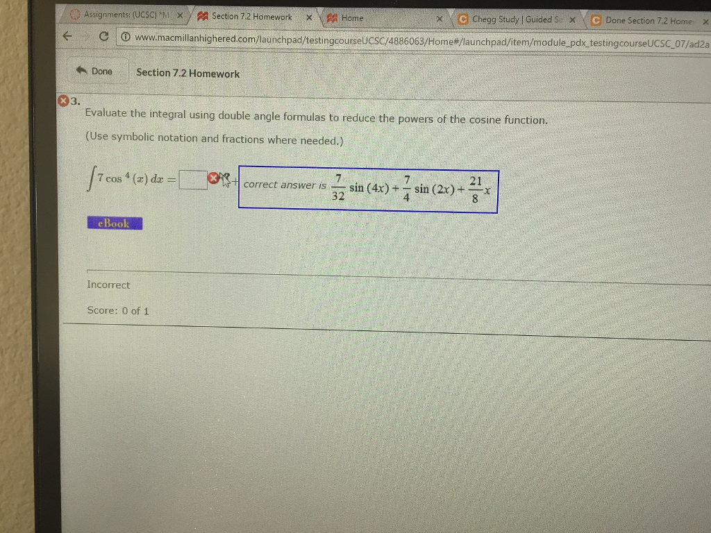 Solved Evaluate the integral using double angle formulas to | Chegg.com