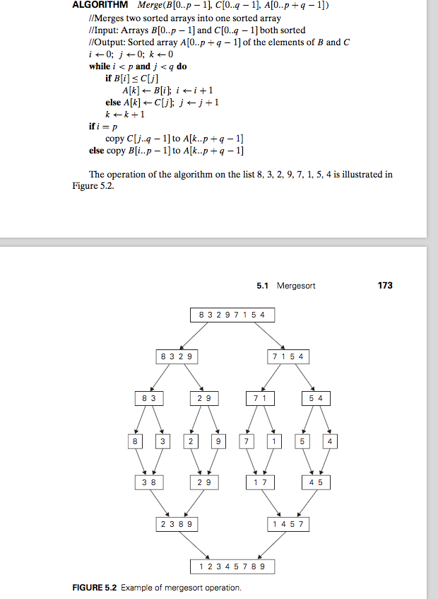 Solved ALGORITHM Merge(B[0.p - 1] C[0.q 1], A[0.p+q 1]) | Chegg.com