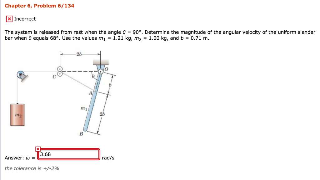 Solved The system is released from rest when the angle θ = | Chegg.com