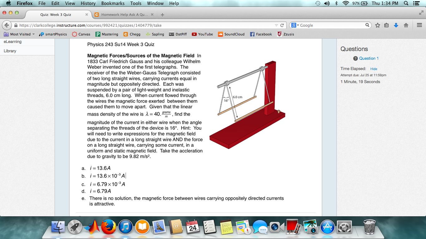 Solved Magnetic Forces/Sources Of The Magnetic Field In | Chegg.com