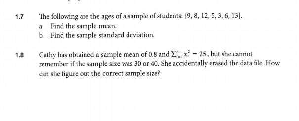 Solved The following are the ages of a sample of students: | Chegg.com