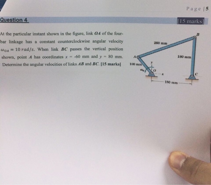Solved At the particular instant shown in the figure, link | Chegg.com