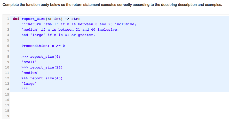 Solved Complete the function body below so the return | Chegg.com