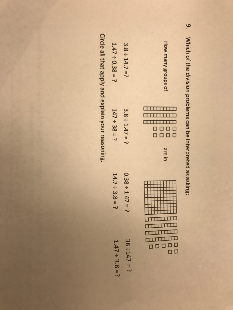 Solved Which Of The Division Problems Can Be Interpreted As | Chegg.com