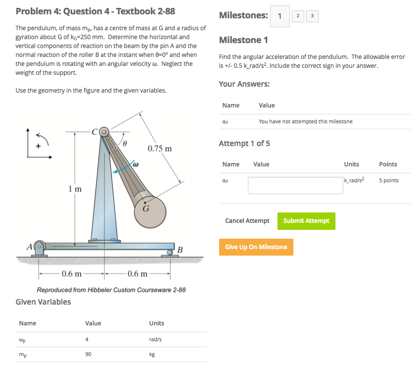 Solved Problem 4: Question 4- Textbook 2-88 The pendulum, of | Chegg.com