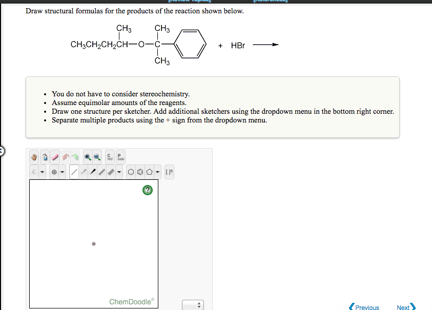 Solved Draw structural formulas for the products of the | Chegg.com