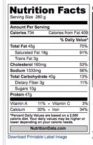 Nutrition Facts Mcdonalds Quarter Pounder With Cheese - Nutrition Pics