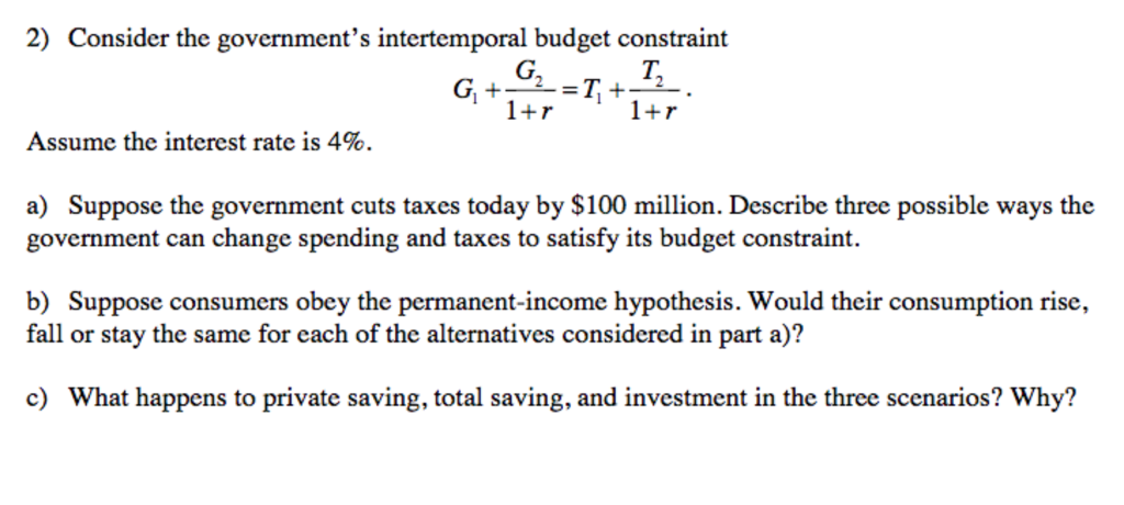 solved-consider-the-government-s-intertemporal-budget-chegg