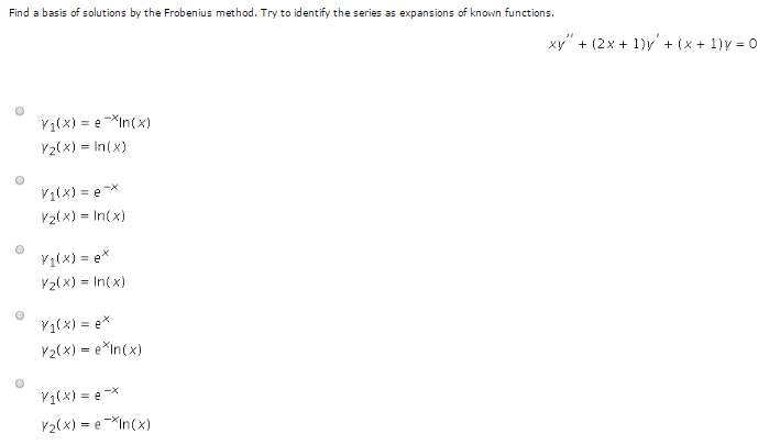 Solved Find A Basis Of Solutions By The Frobenius Method. | Chegg.com