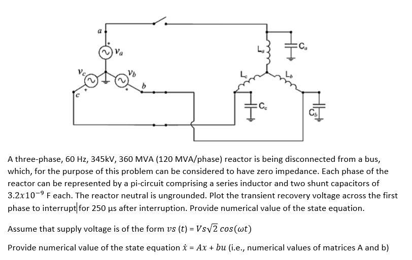 A three-phase, 60 Hz, 345kV, 360 MVA (120 | Chegg.com