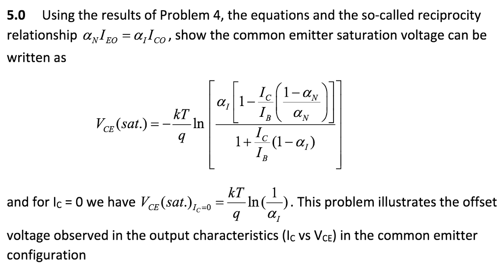 Using the results of Problem 4, the equations and the | Chegg.com