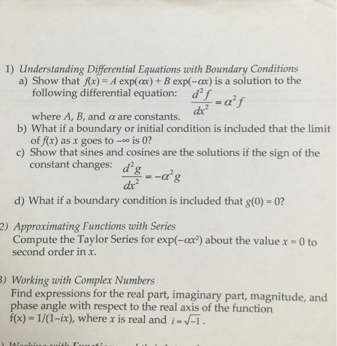 Solved Understanding Differential Equations With Boundary | Chegg.com