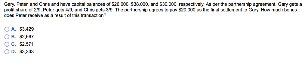 Solved Gary, Peter, and Chris and have capital balances of | Chegg.com