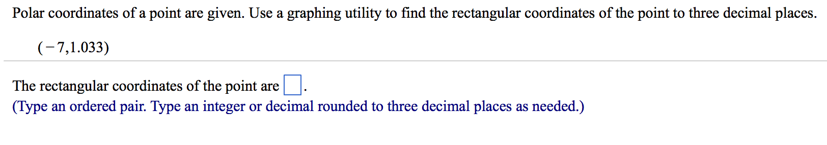 Solved Polar coordinates of a point are given. Use a | Chegg.com