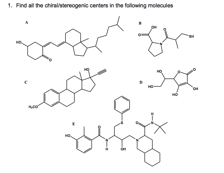 Solved Find all the chiral/stereogenic centers in the | Chegg.com