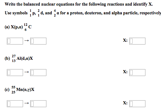 Solved Write The Balanced Nuclear Equations For The Follo Chegg Com