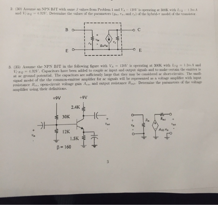 Solved Assume an NPN BJT with same beta values from Problem