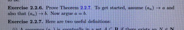 Solved Prove Theorem 2.2.7. To get started, assume (an) ? a | Chegg.com