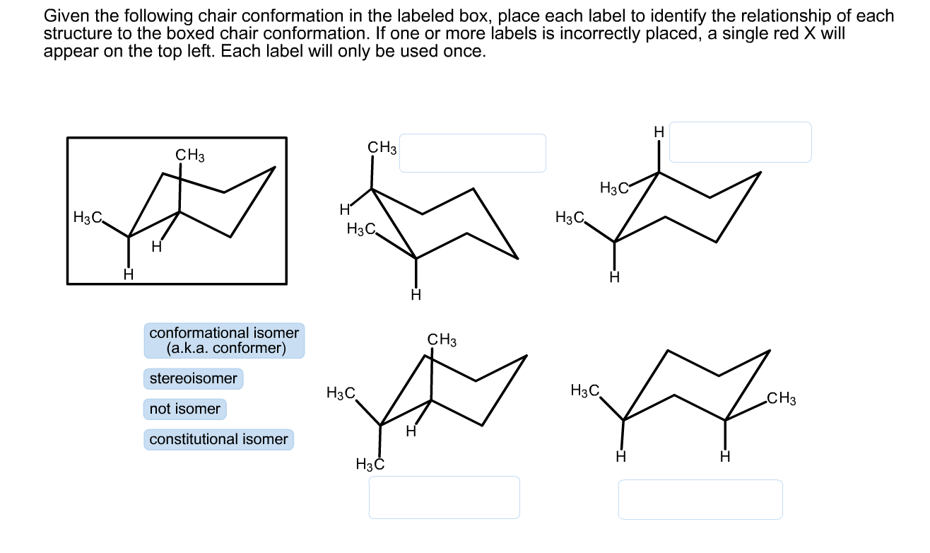 Solved structure to the boxed chair conformation. If one or