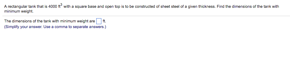 example of calculation of rectangular steel tank