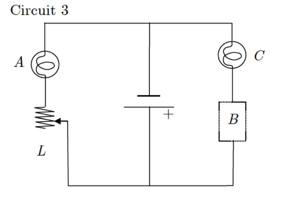Solved How will the brightness of bulb A compare with the | Chegg.com