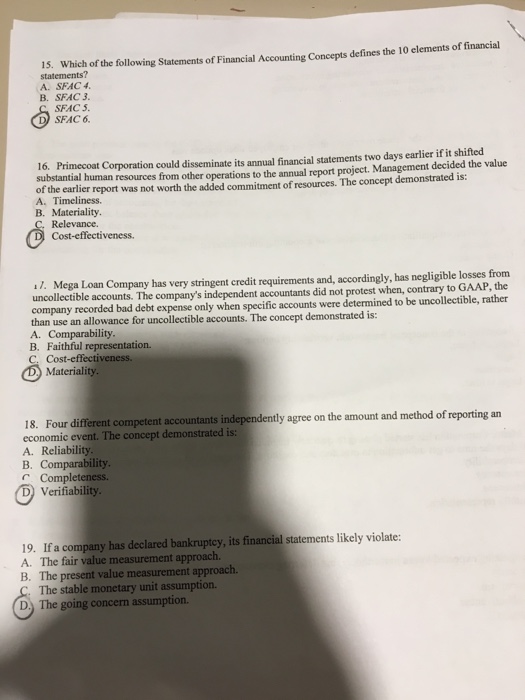 Solved Hello everyone, l need explanation of the answers, | Chegg.com