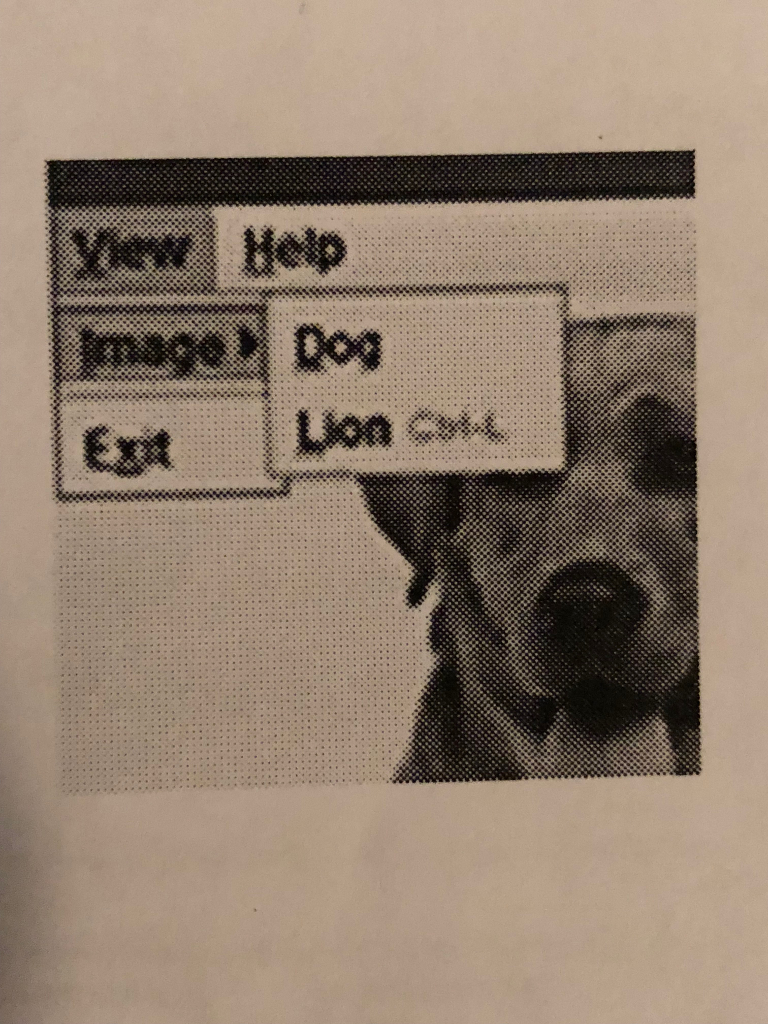 Solved Show The Code Fragment To Create The Shown Menu And Chegg