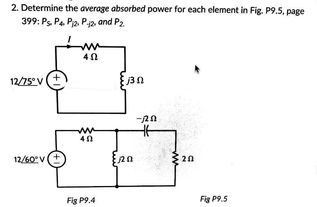 Solved Determine The Average Absorbed Power For Each Element | Chegg.com