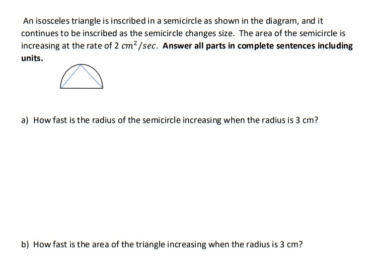 A Semicircle Is Inscribed In An Isosceles Triangle