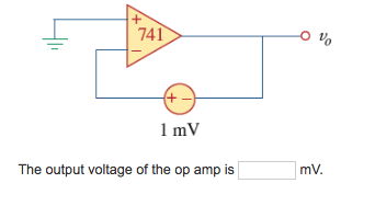 Solved A 741 Op Amp Shown In The Circuit Given Below Has An | Chegg.com