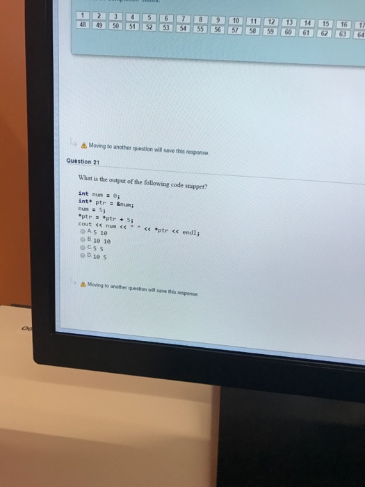 Solved What is the output of the following code snippet? | Chegg.com
