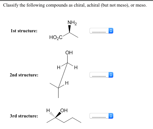 Solved Classify the following compounds as chiral, achiral | Chegg.com