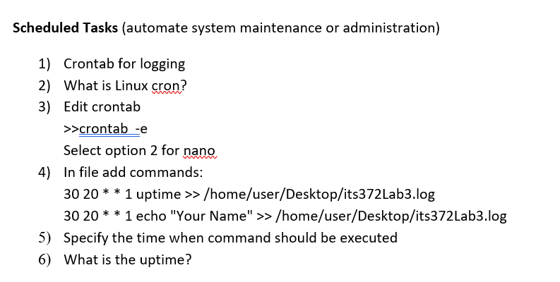 Solved Scheduled Tasks (automate system maintenance or | Chegg.com