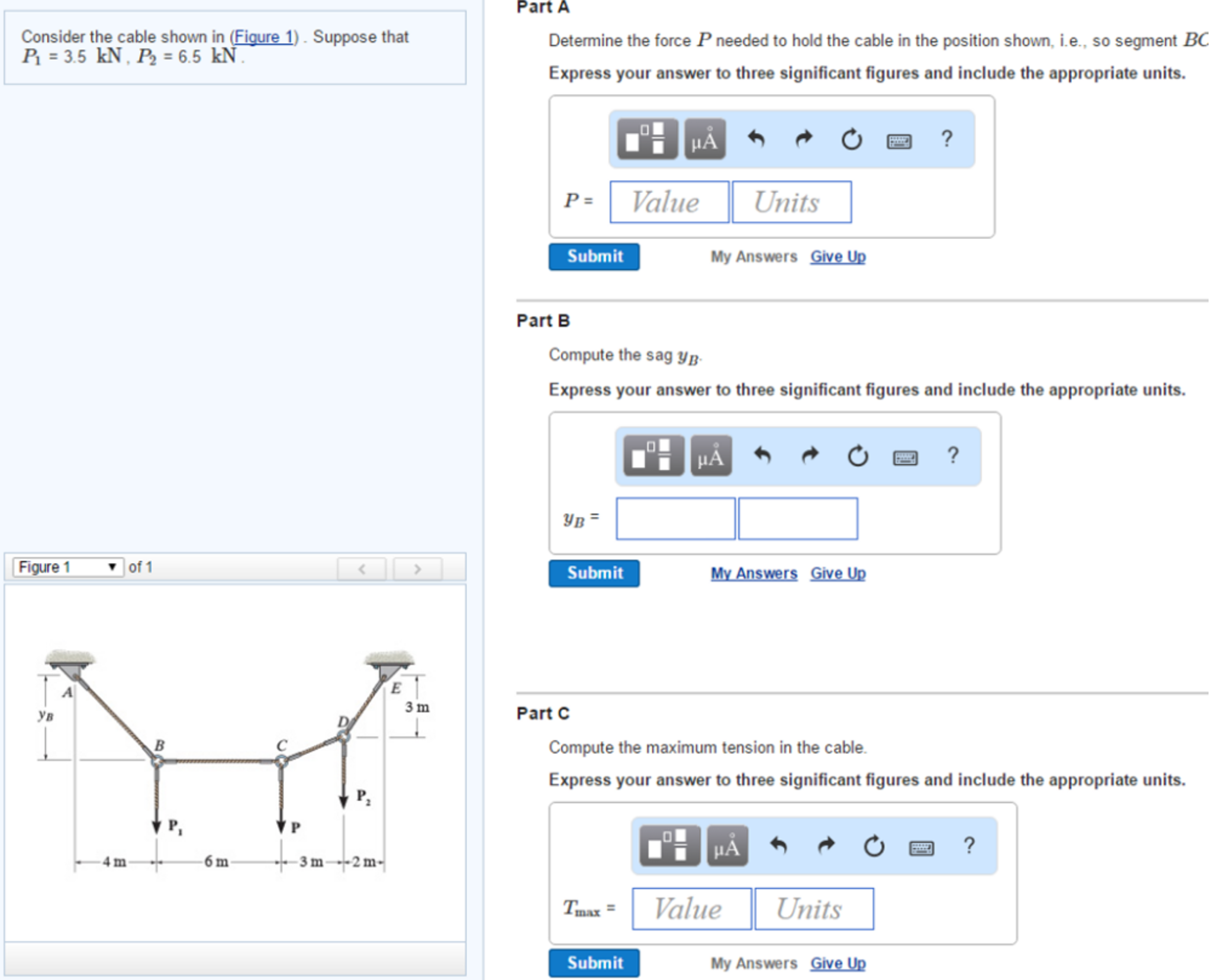 Solved Consider The Cable Shown In (Figure 1). Suppose That | Chegg.com