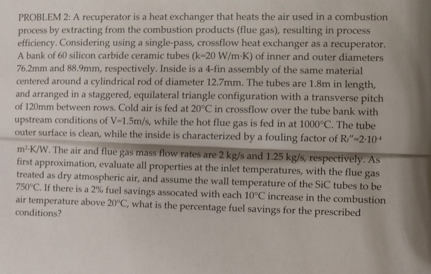 problem-2-a-recuperator-is-a-heat-exchanger-that-chegg