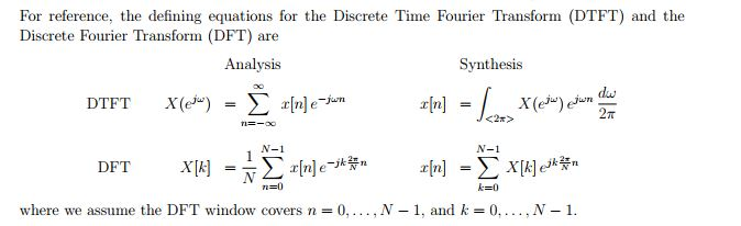 analysis and synthesis equation of dtft