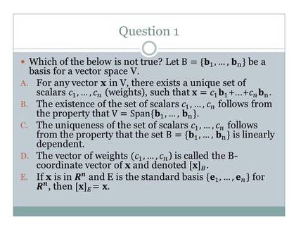 Solved Question 1 , Bn} Be A . A. For Any Vector X In V, | Chegg.com