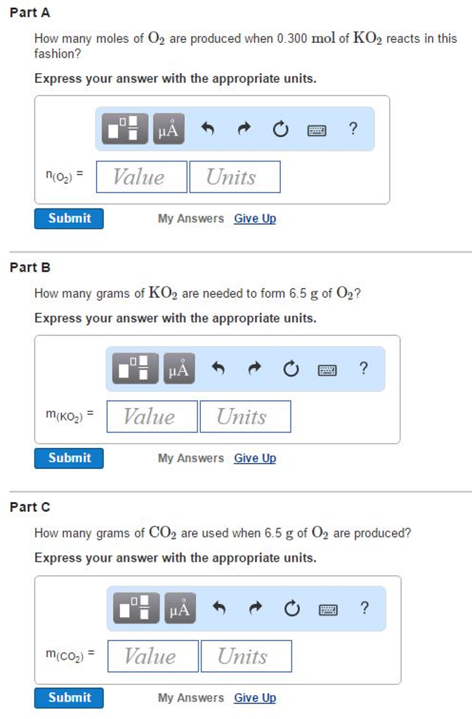 Solved How Many Moles Of O 2 Are Produced When 0 300 Mol Of 