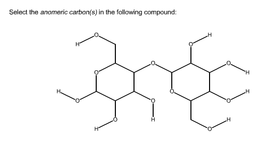 non reducing anomeric carbon