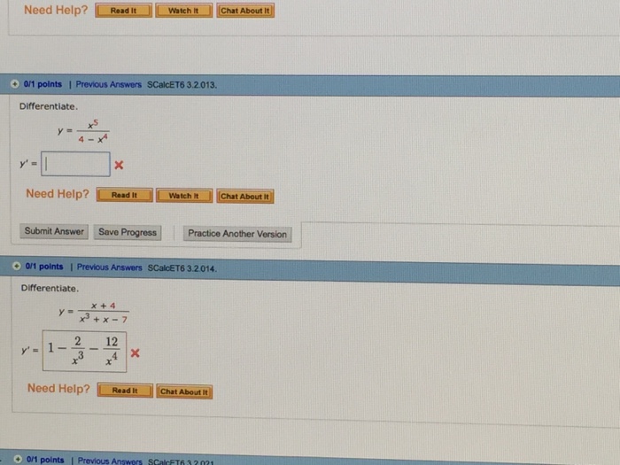Differentiate Y X