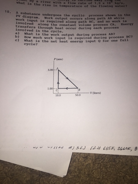 Solved A substance undergoes the cyclic, process shown in | Chegg.com