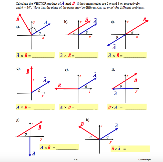 Solved Calculate The VECTOR Product Of A And B If Their | Chegg.com