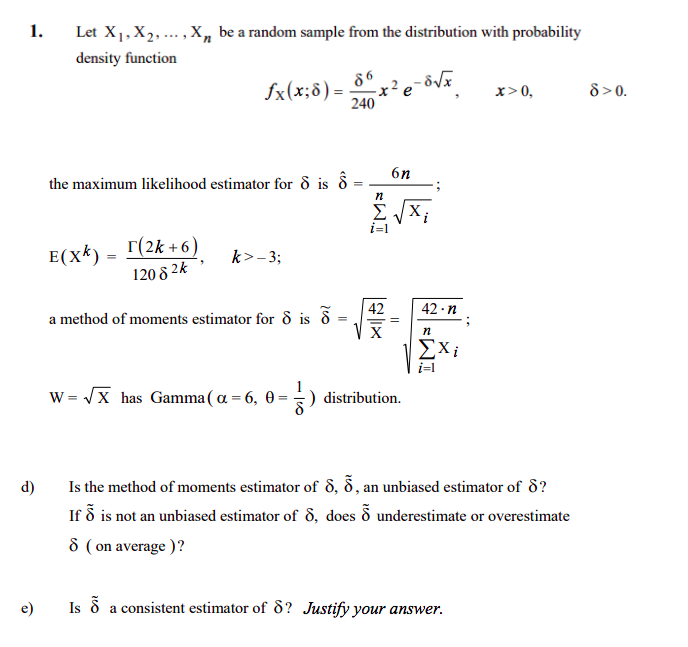 method of moments estimator for exponential distribution