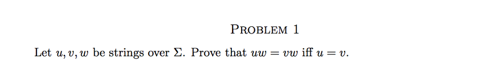 Solved PROBLEM 2 Let us E Y* and u u1u2 um. Define the | Chegg.com