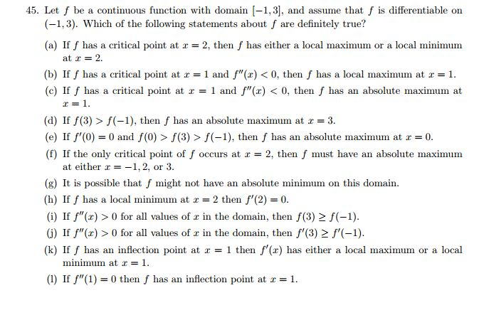 Solved: Let F Be A Continuous Function With Domain [-1, 3]... | Chegg.com