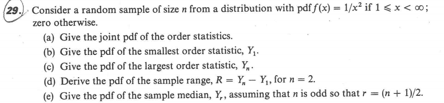 Solved Consider a random sample of size n from a | Chegg.com